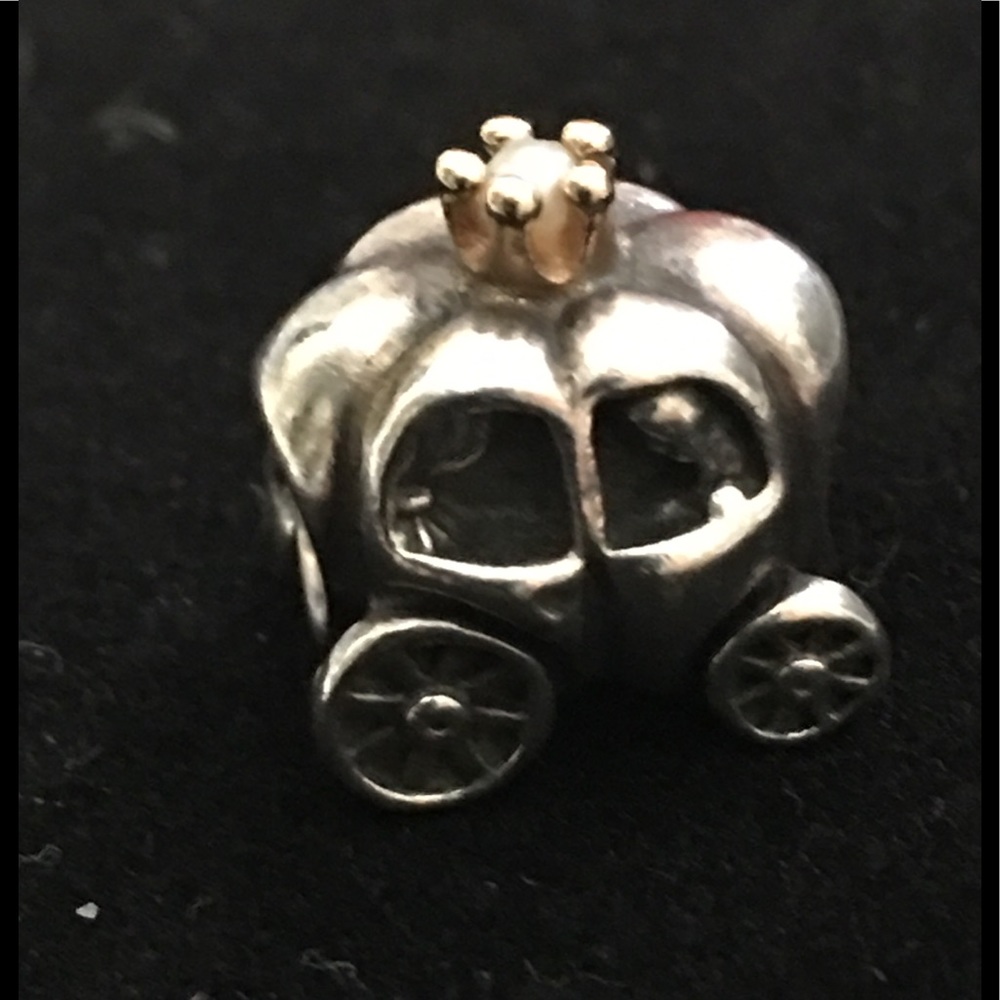 Pandora Royal Carriage Sterling Silver, 14k, pearl